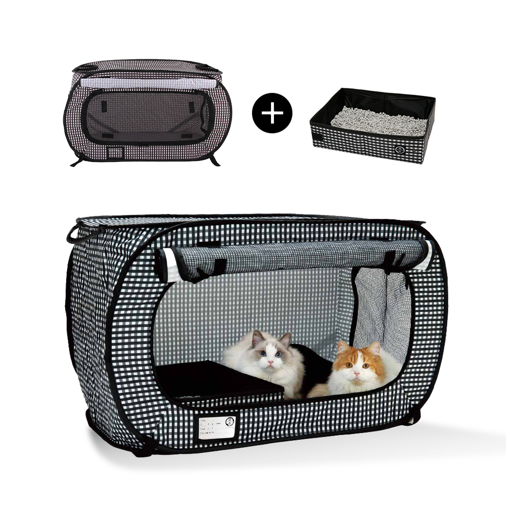 猫壱 ポータブルケージとトイレのセットの商品写真